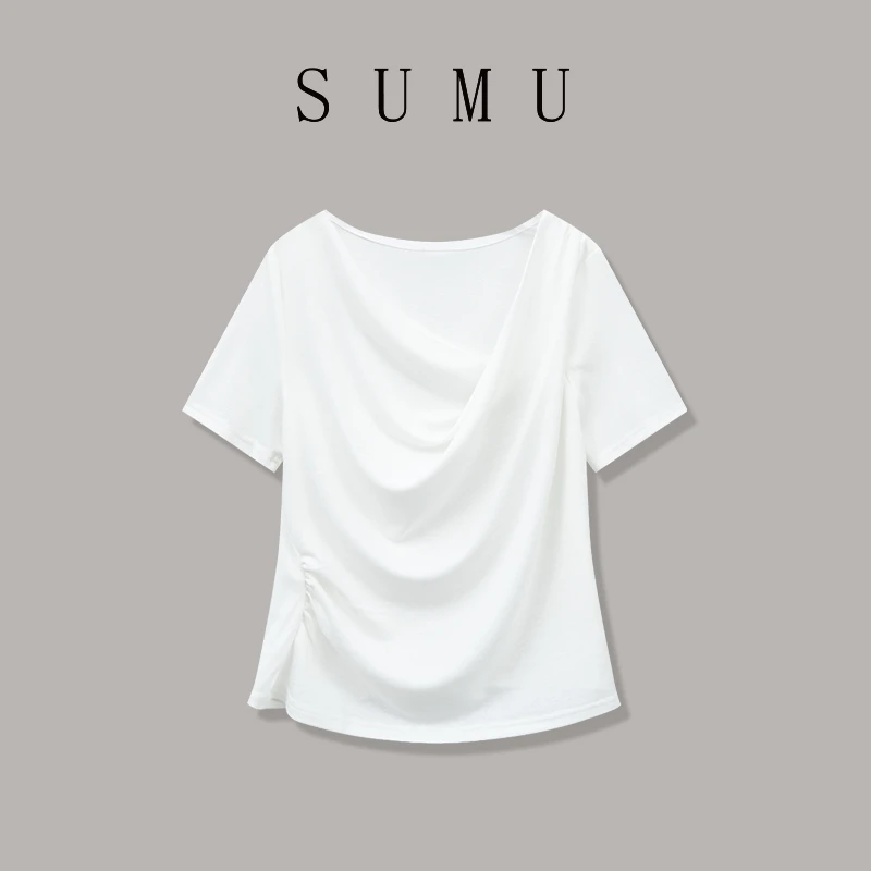 宿慕SUMU 女款T恤 3-15 春季2025新款时尚百搭休闲短袖M000PG