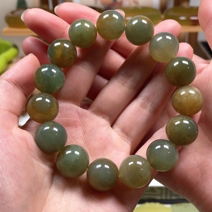 未镶嵌蛇纹石玉手链