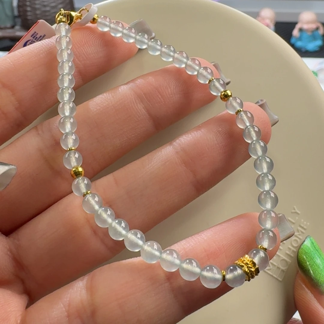 翡翠手链未镶嵌晴钢手串卡4.1 冰波！强推！