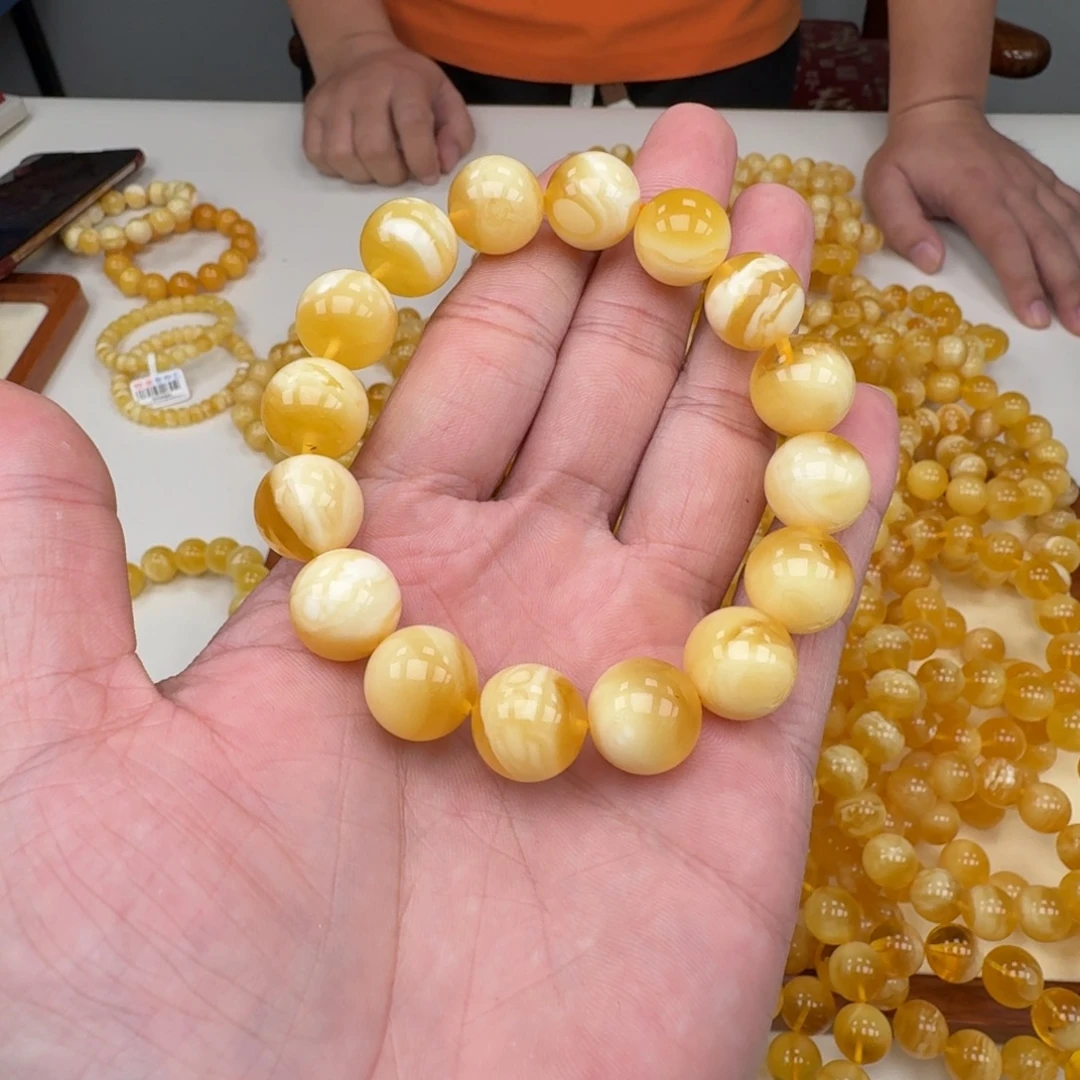 琥珀未镶嵌手链蜜蜡手串