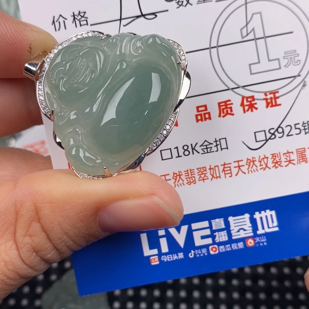 翡翠银S925镶嵌颈饰