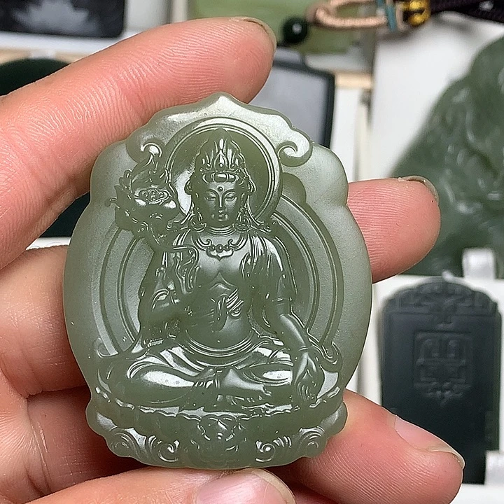 和田玉（青玉）未镶嵌颈饰