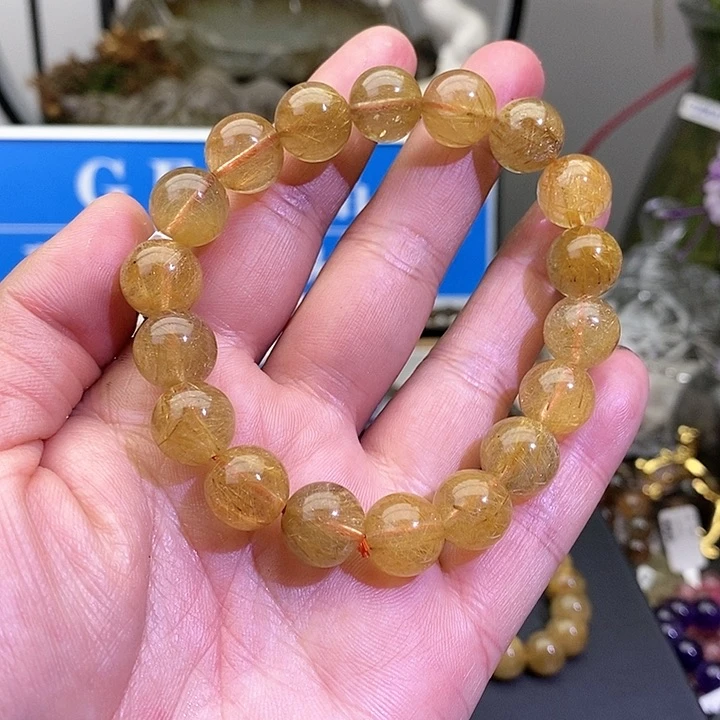 水晶手链未镶嵌金发晶11+