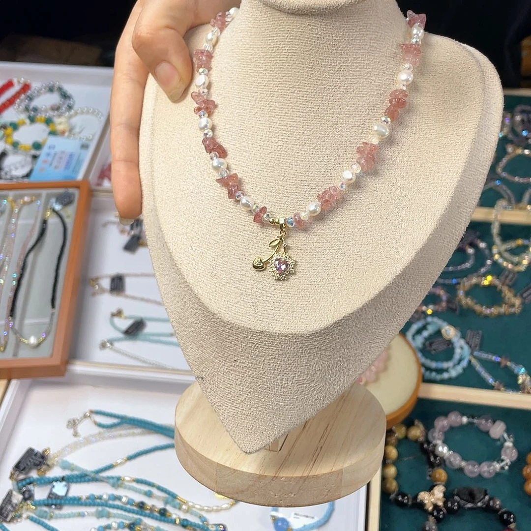 水晶手链银S925镀金镶嵌