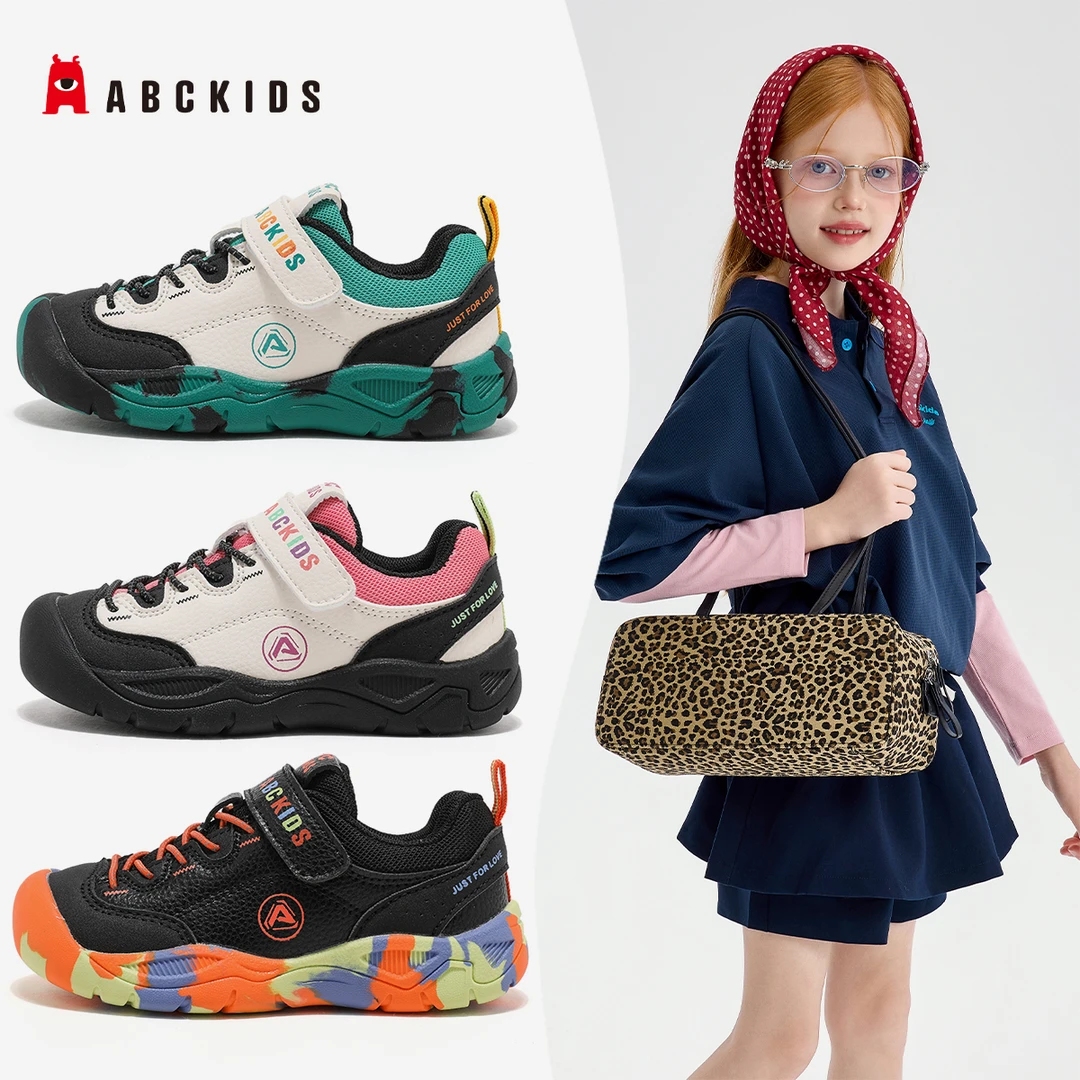 国潮跑鞋小白鞋ABCkids童鞋秋季新款中小童运动休闲鞋透气男女童