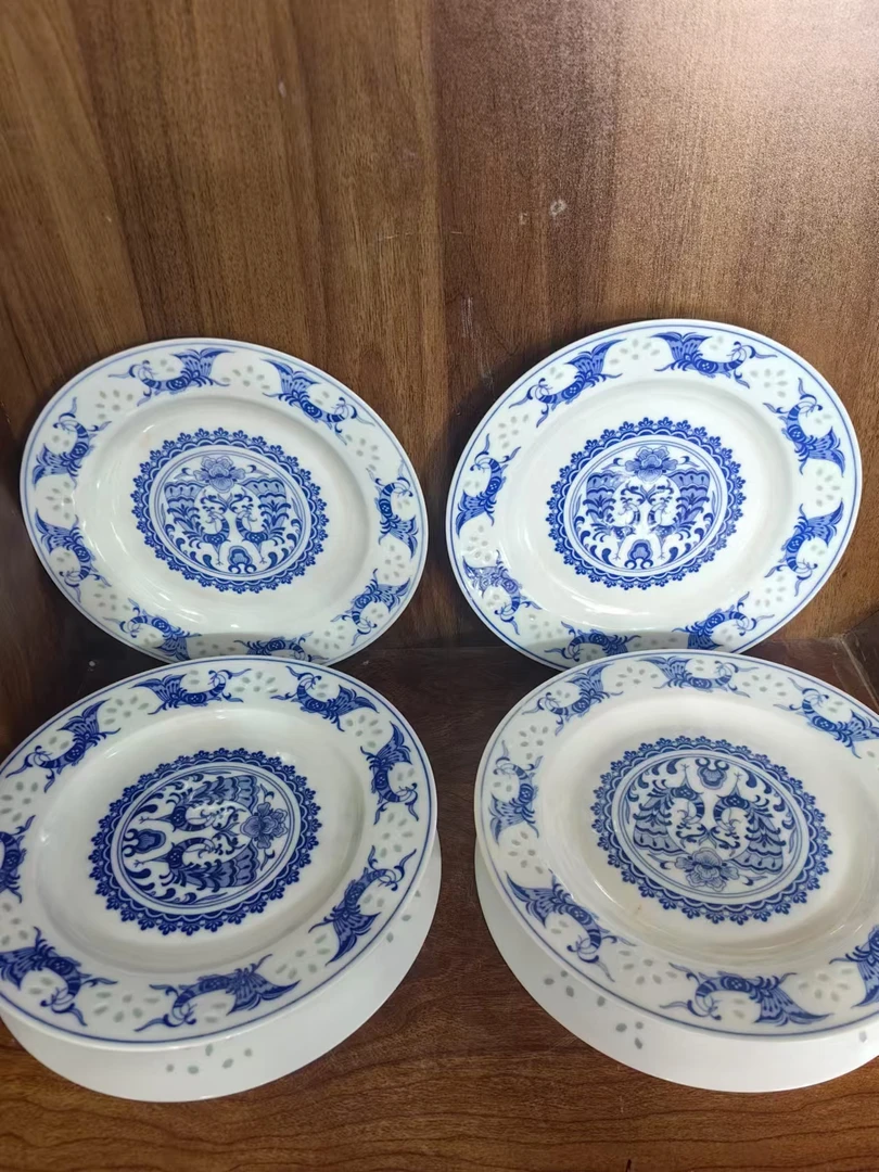 A411景德镇制青花八英寸盘子六件