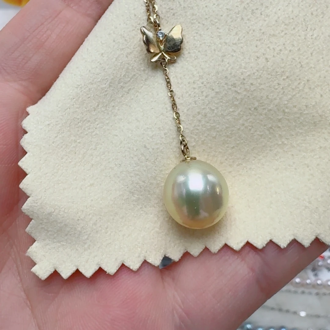 颈饰银S925镶嵌海水珍珠@@jx001
