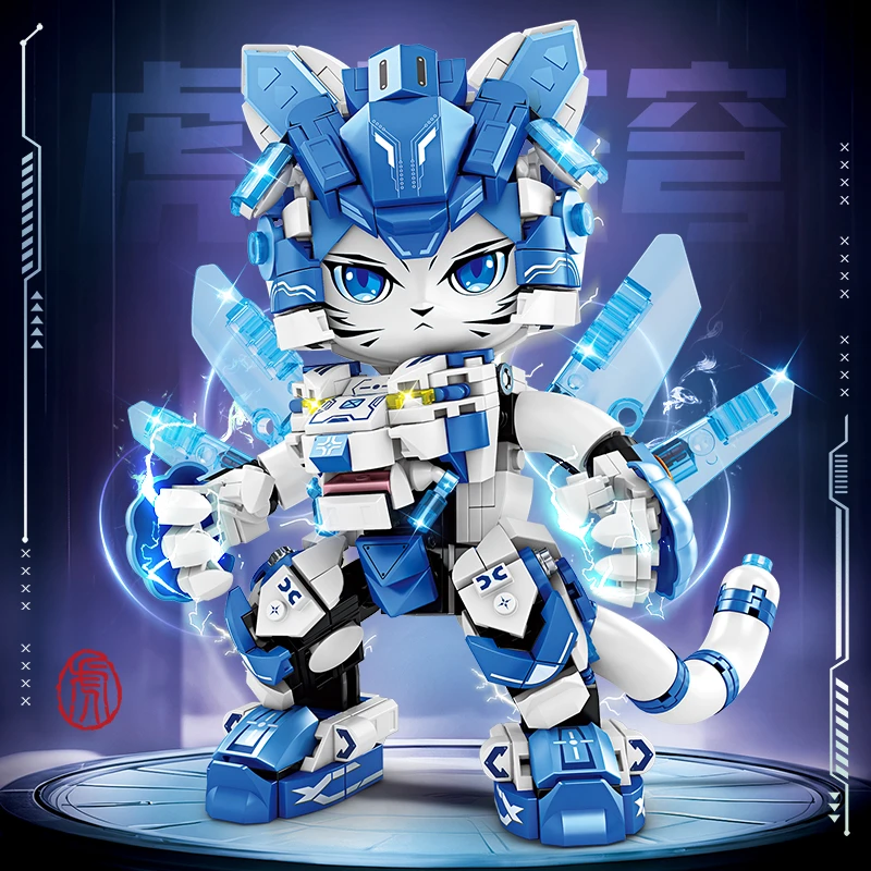 创玩世代十二生肖系列寅虎益智拼装积木玩具送同学生日礼物摆件