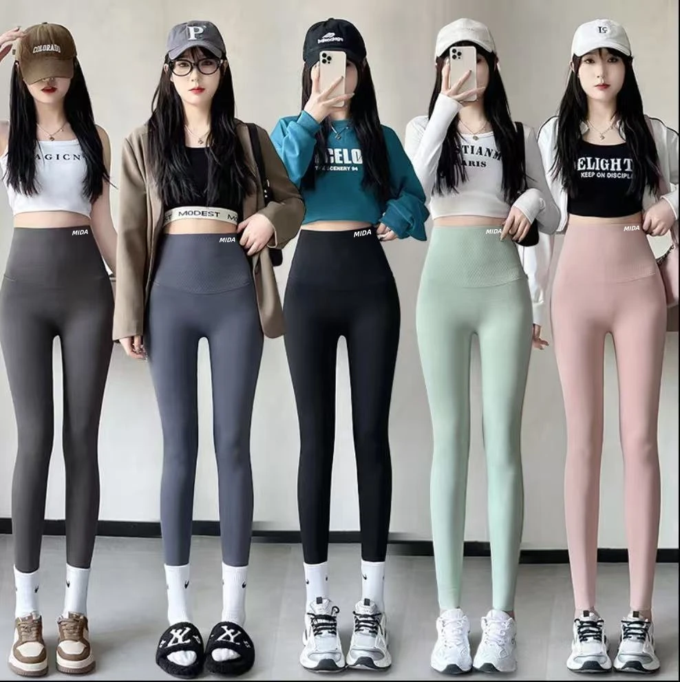 2025新款春秋黑金蜂窝鲨鱼裤外穿显瘦收腹提臀高腰薄款芭比裤