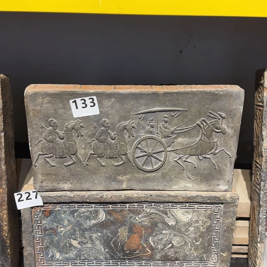 老砖茶台，砚台，画像砖
