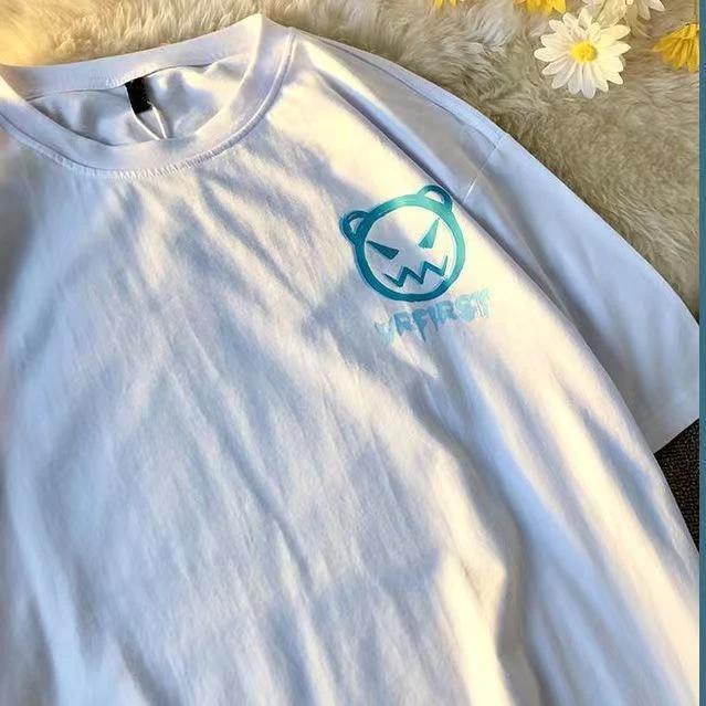 【4号链接】纯棉夏日运动短袖重磅印花