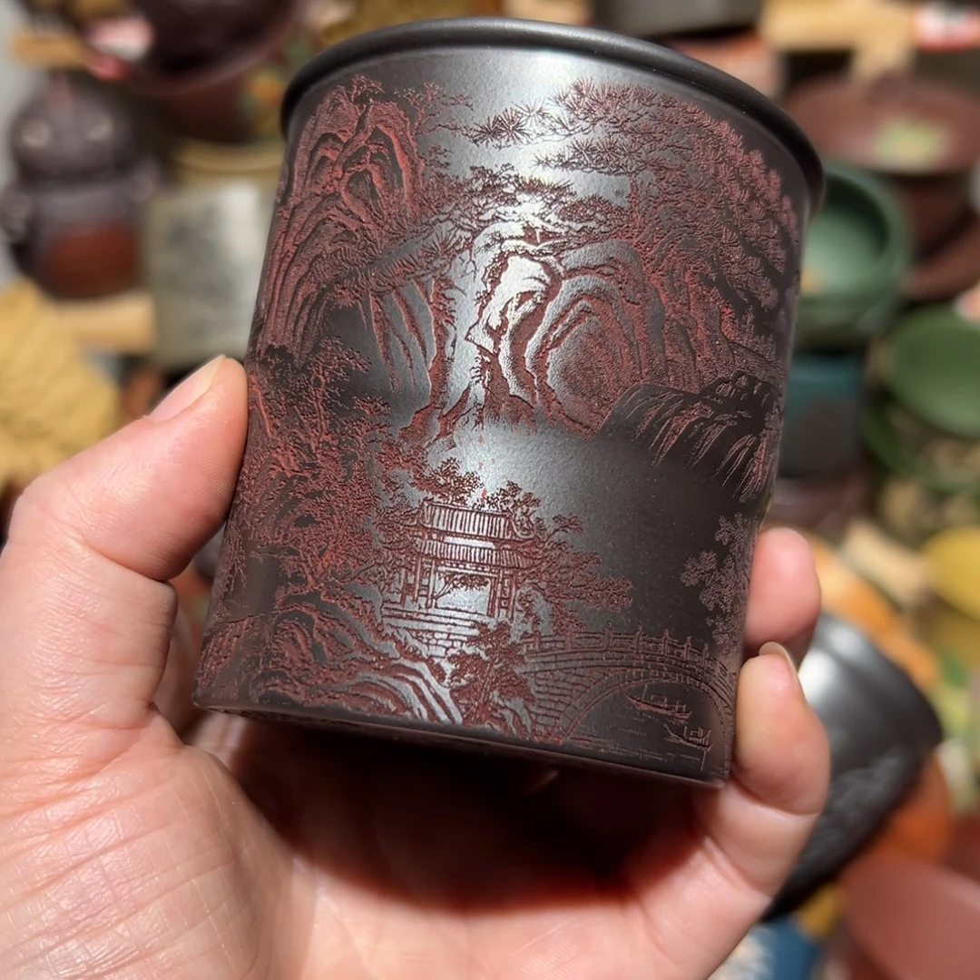 紫砂茶杯宜兴紫砂主人杯