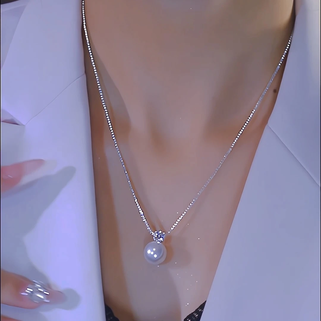 钛钢项链 新款微镶单颗项链女百搭轻奢小众高级感时尚ins风