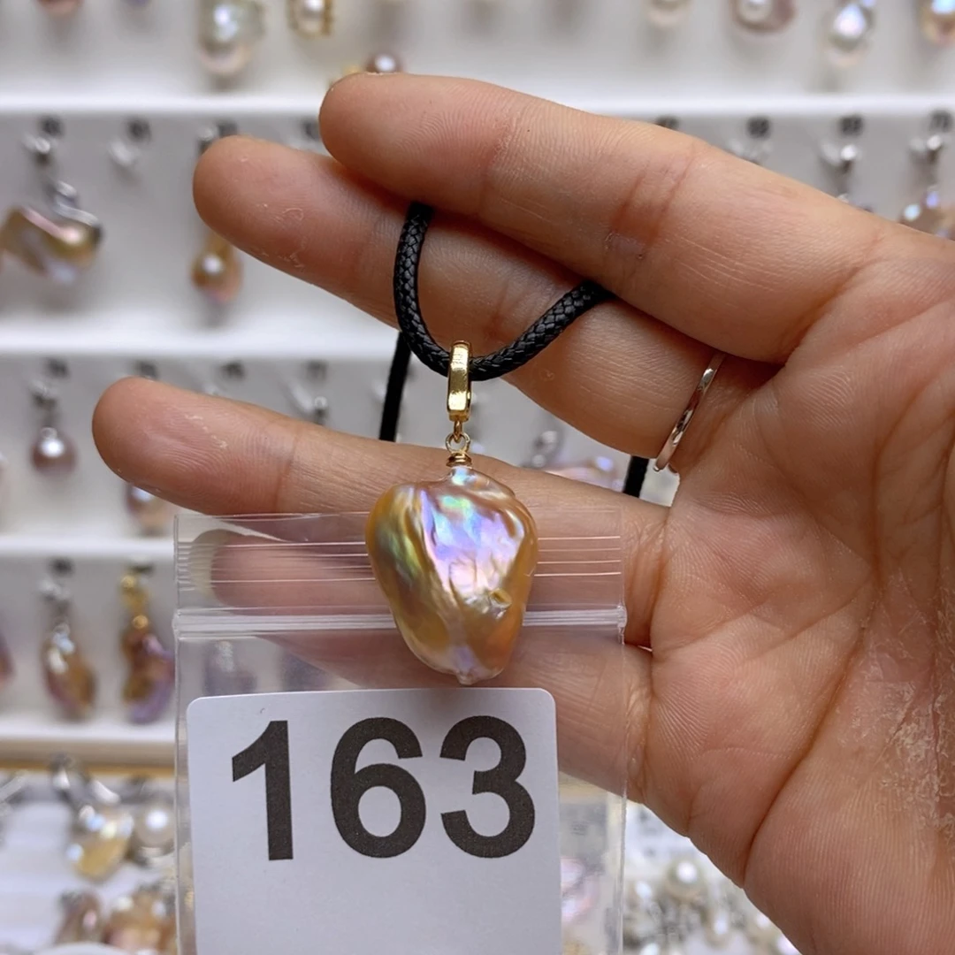 淡水珍珠颈饰银S925镶嵌163