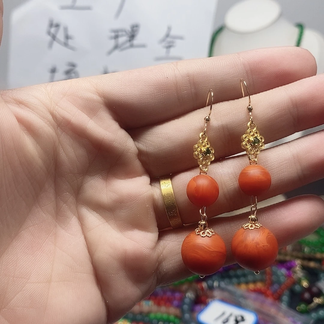 未镶嵌耳坠玛瑙/玉髓43
