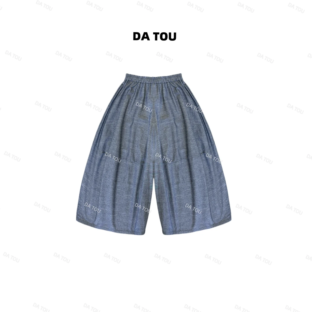 DT【似裙非裙】夏季超宽松八分裙裤极简风休闲穿搭DT319
