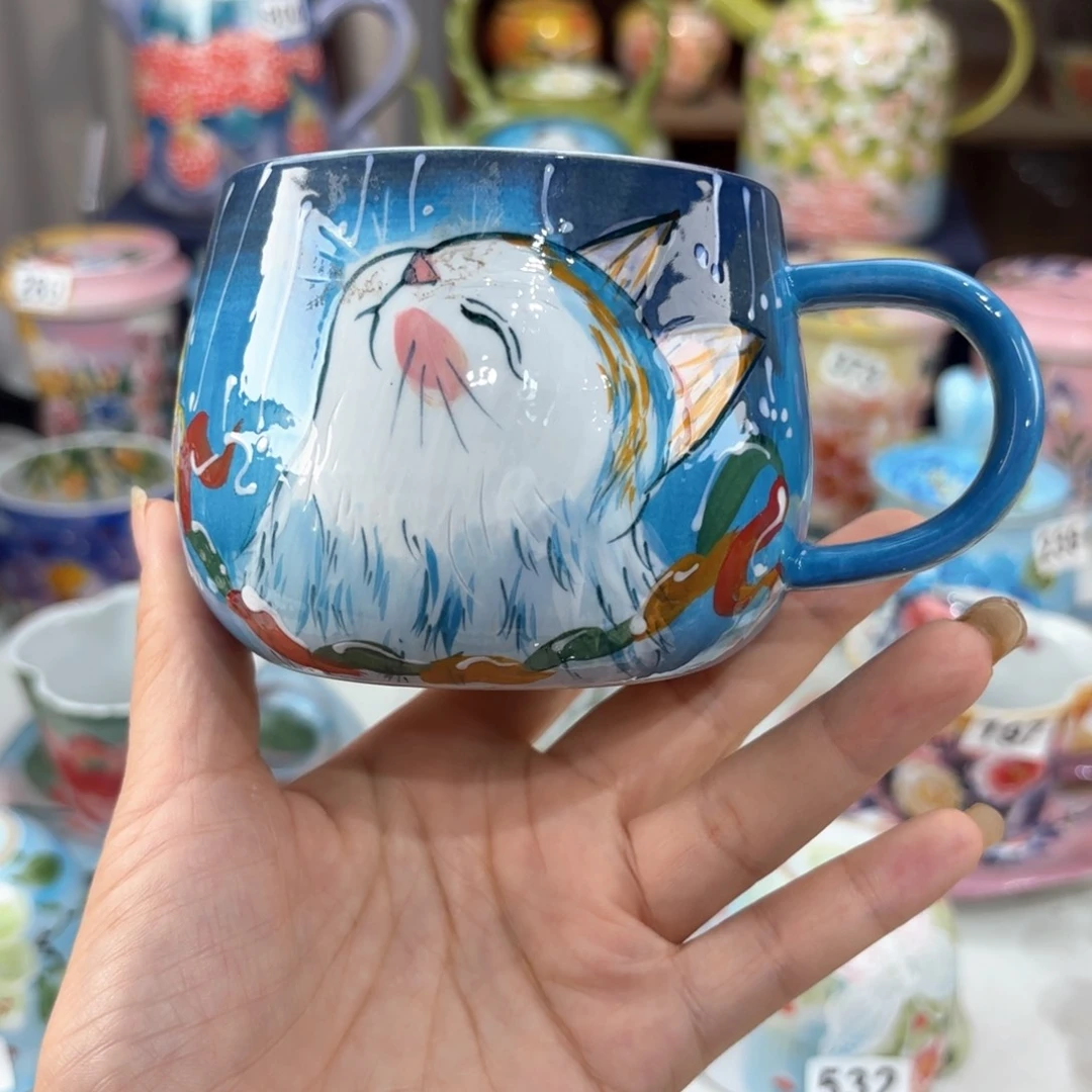 景德镇手绘高温釉下彩陶瓷茶具