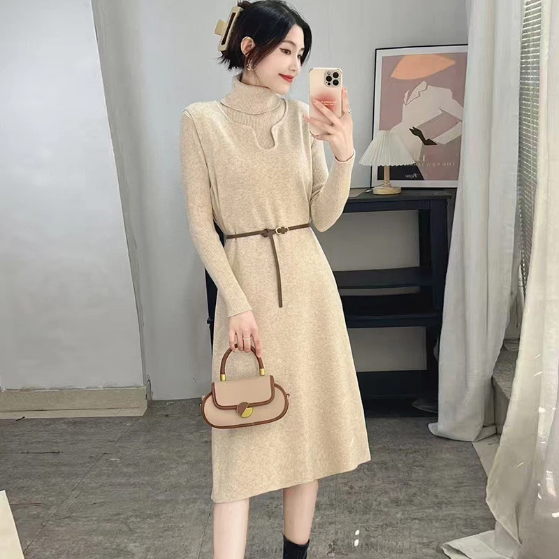 12.11早预告款冬季款高级感简约针织背心裙打底衫两件套装NDG0512