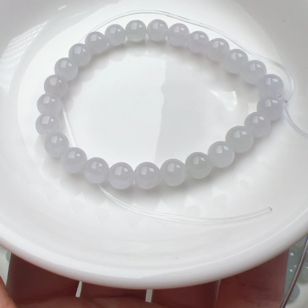 翡翠手链未镶嵌我***人天然翡翠A 货手串