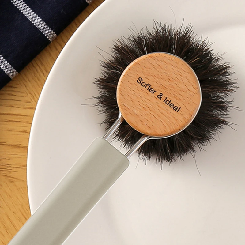 宜卡家居 家用厨房用具清洁吸油不沾油不伤锅具马毛刷锅刷神器