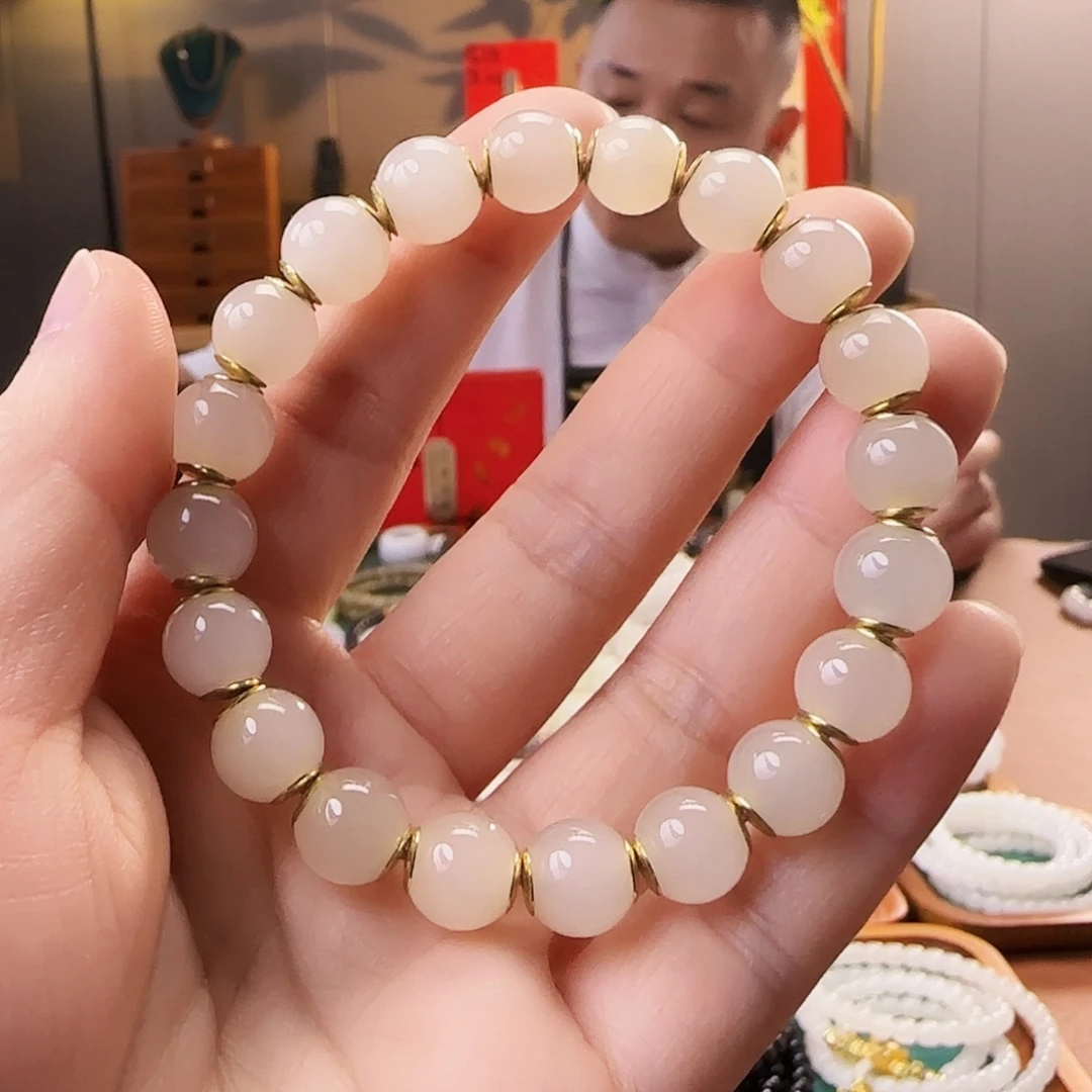 和田玉合金手链和田玉