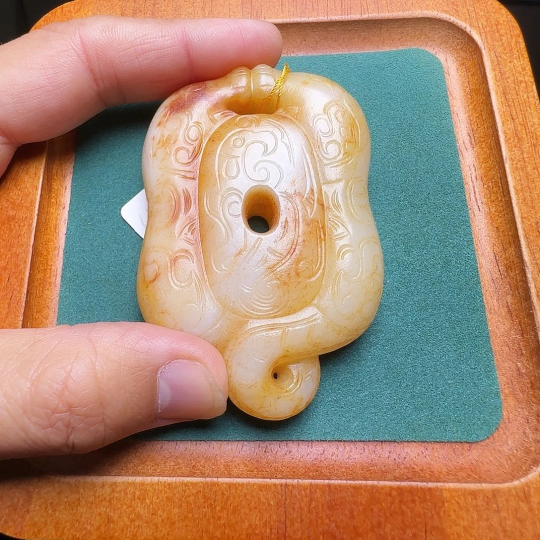 瀚***海和田玉未镶嵌挂件