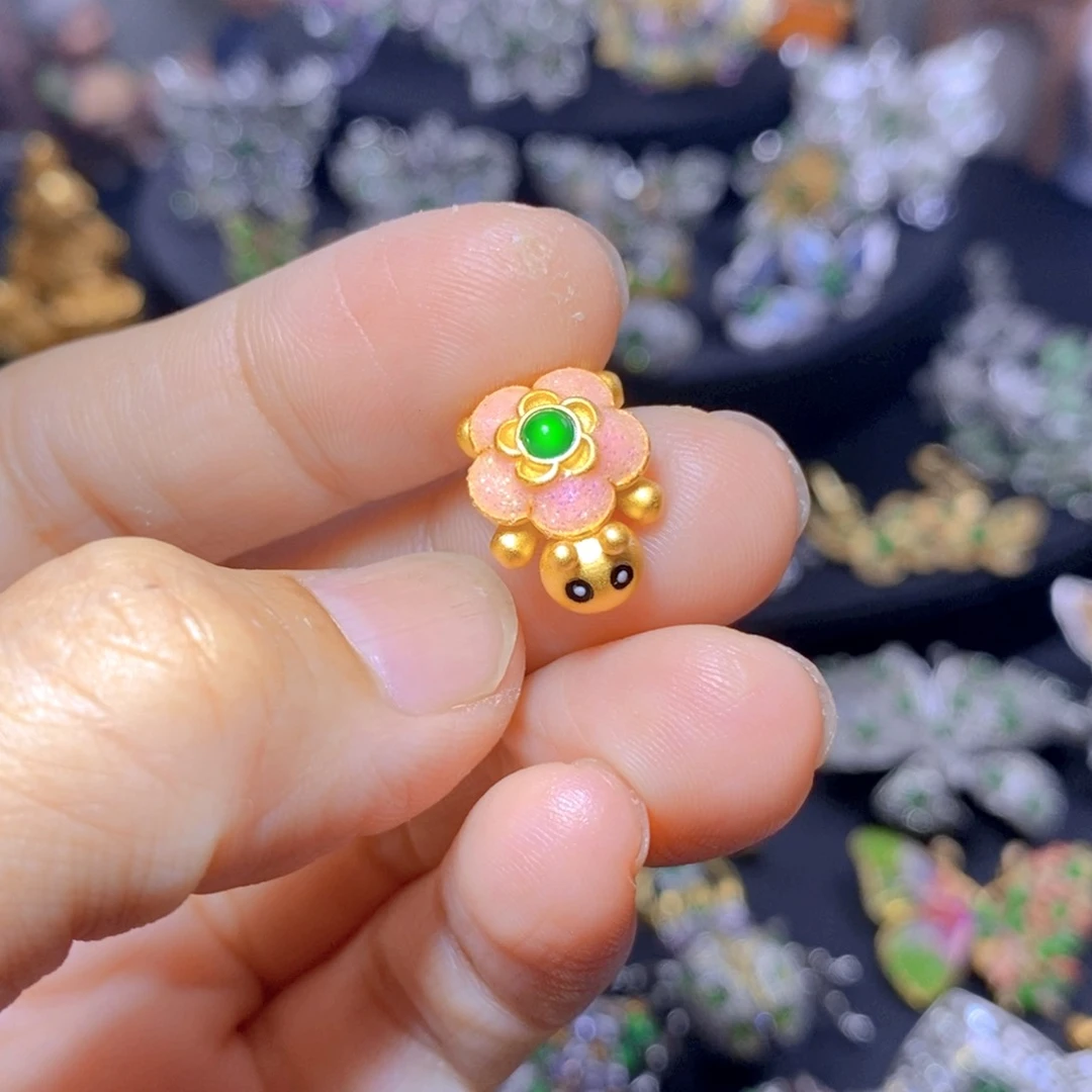 翡翠银S925镶嵌吊坠(不含链)天然资源