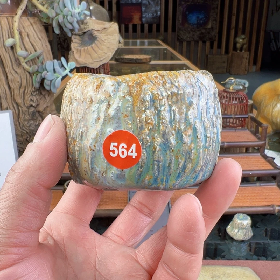 杯鸢*栀564号杨老师手捏柴烧杯