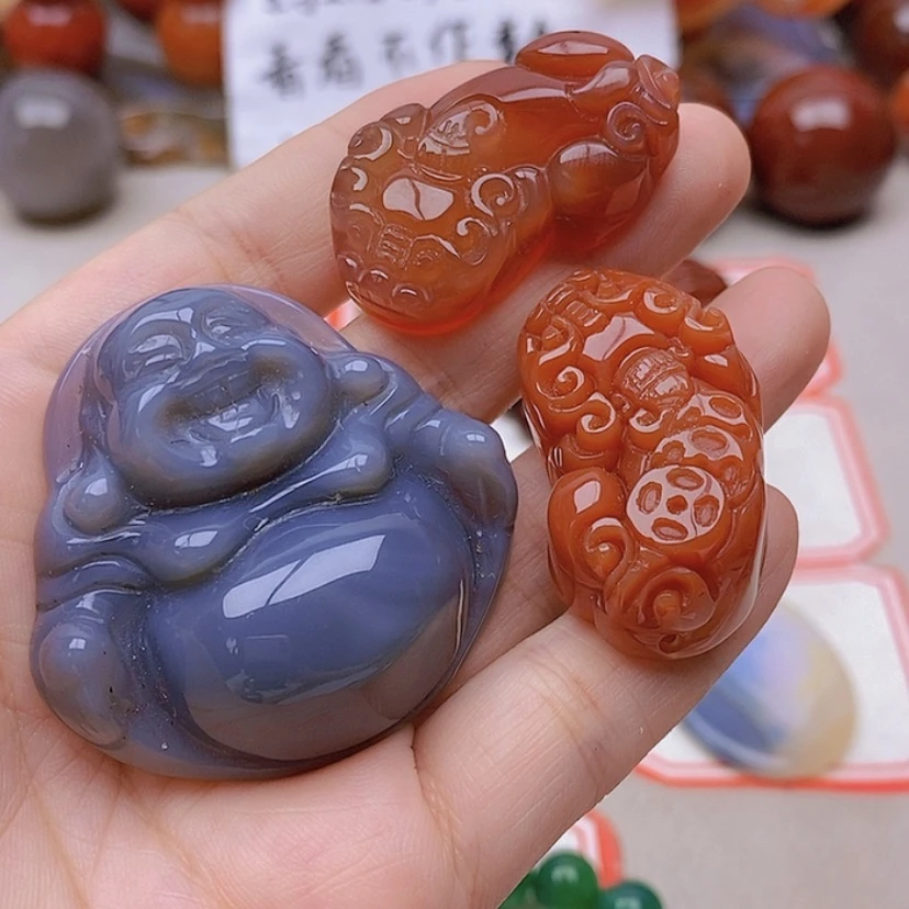 【闪购商品】未镶嵌玛瑙/玉髓珠宝半成品心***凉