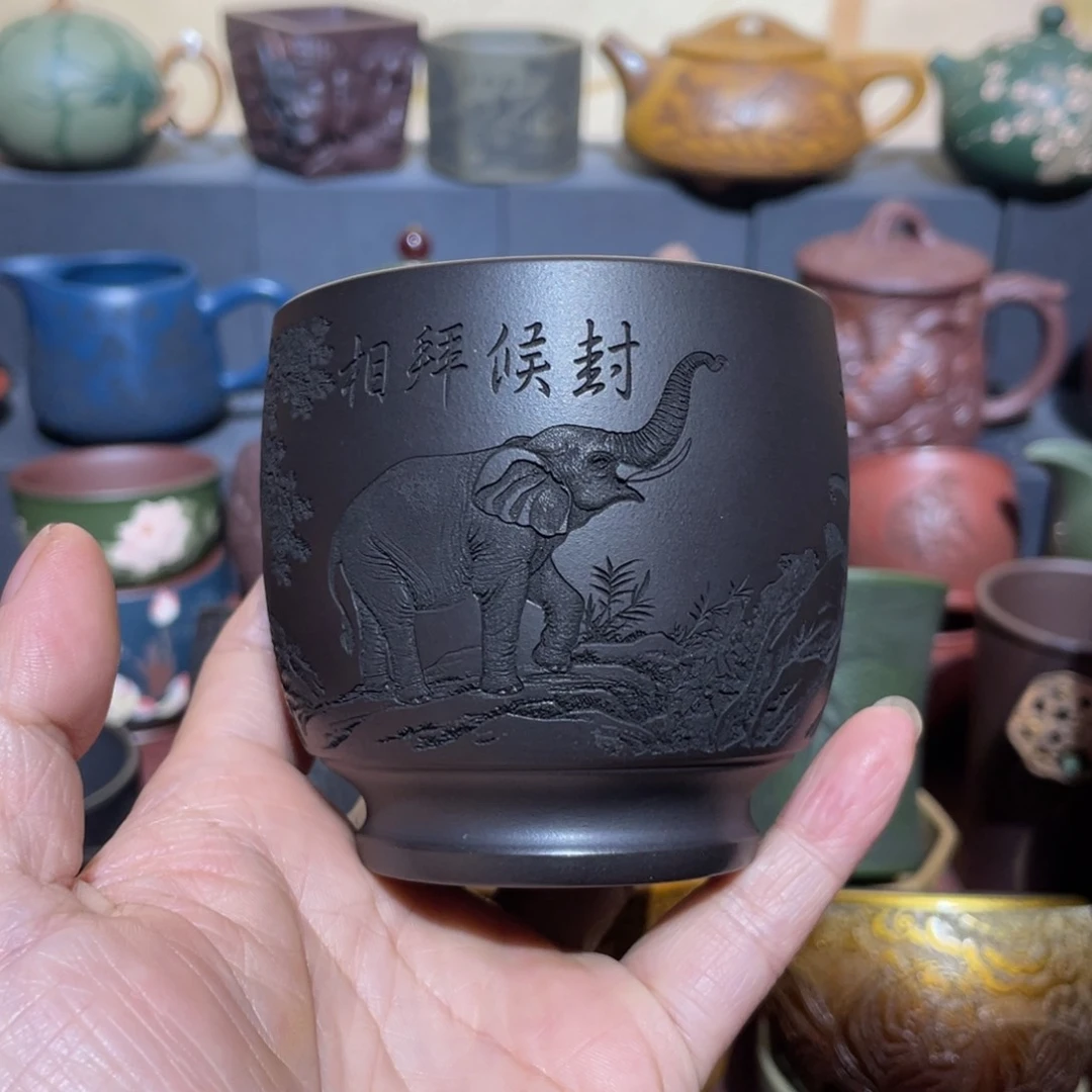 原矿紫砂手工主人杯