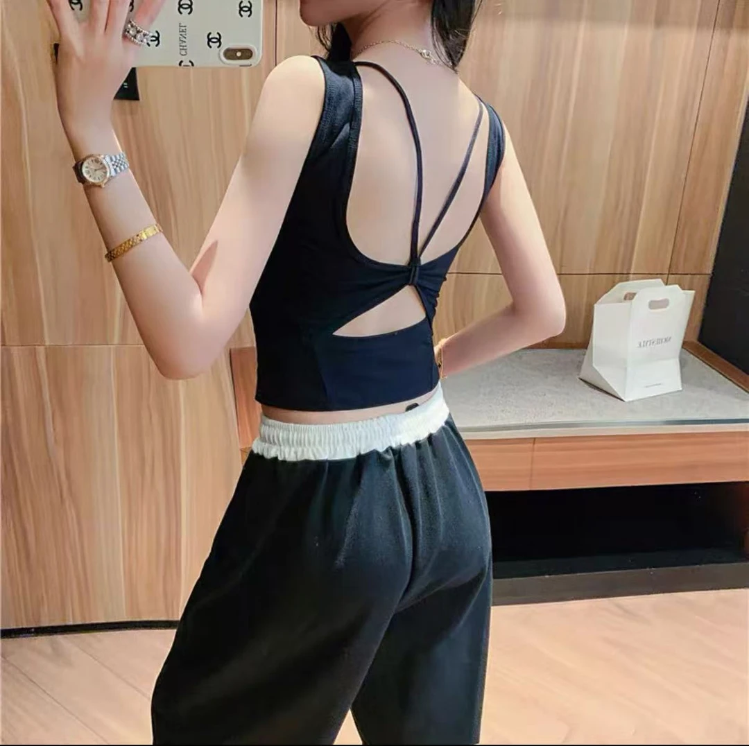 新款乳胶后背蝴蝶背心