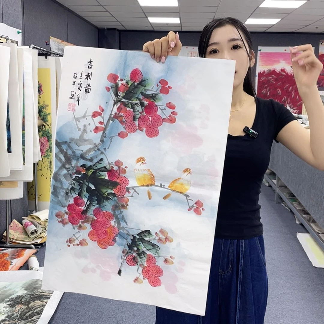 国画作品小姐姐放漏…