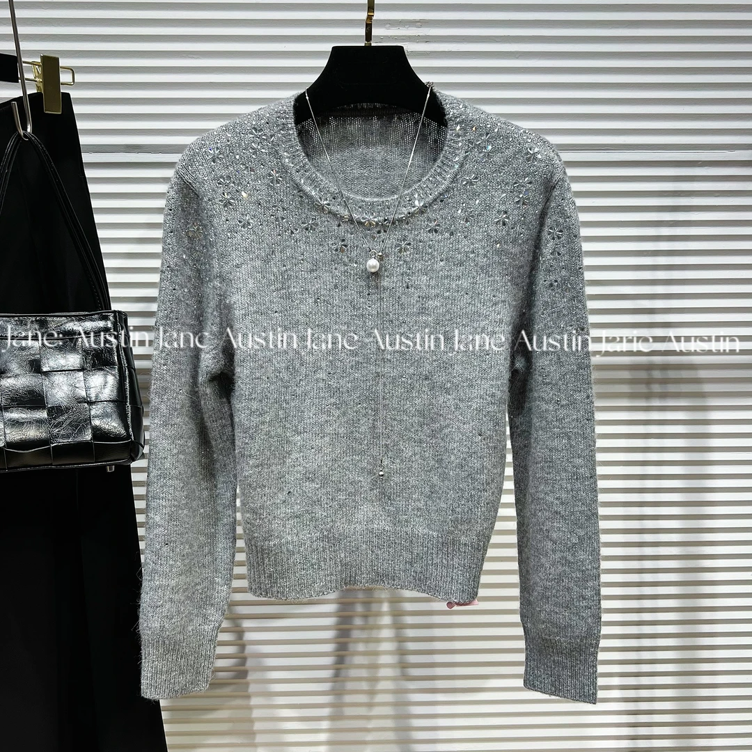 Jane Austin •（幸运草）轻奢重工设计师百搭显瘦款长袖毛衣上衣女