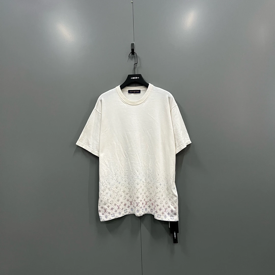 99新 LouisVuitton/路易威登 ab105 018242 渐变水钻短袖 4L码