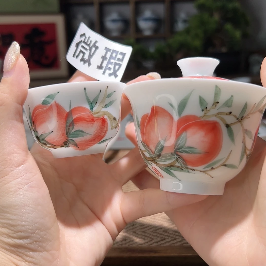【闪购商品】?****昇瑕疵 手绘 盖碗