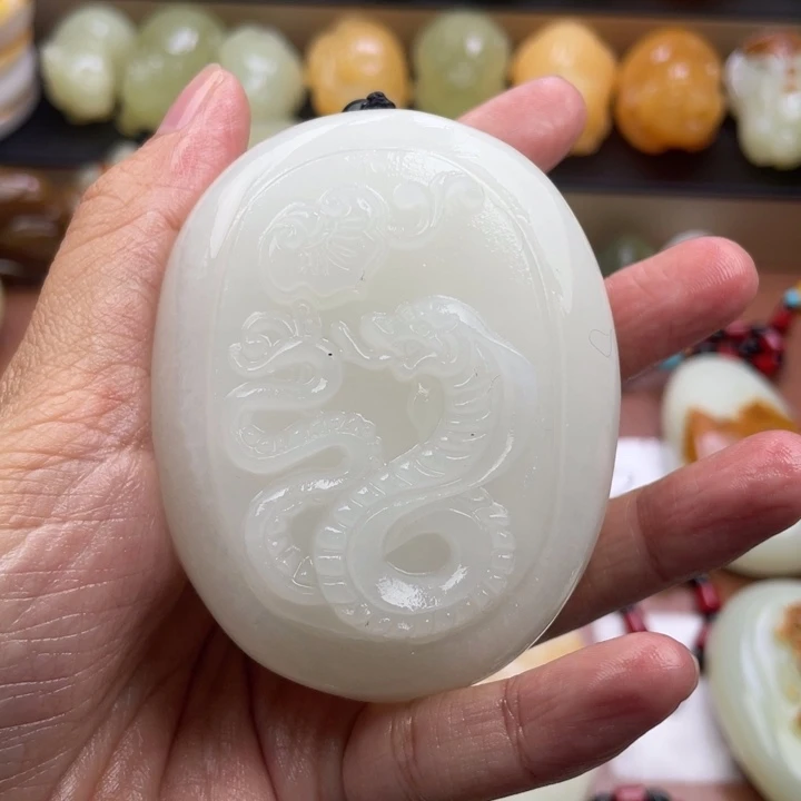 舒***心石材古青石手把件