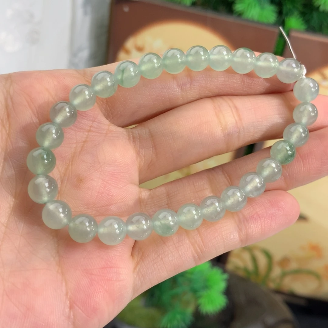 翡翠未镶嵌手串卡6.5冰种晴手串