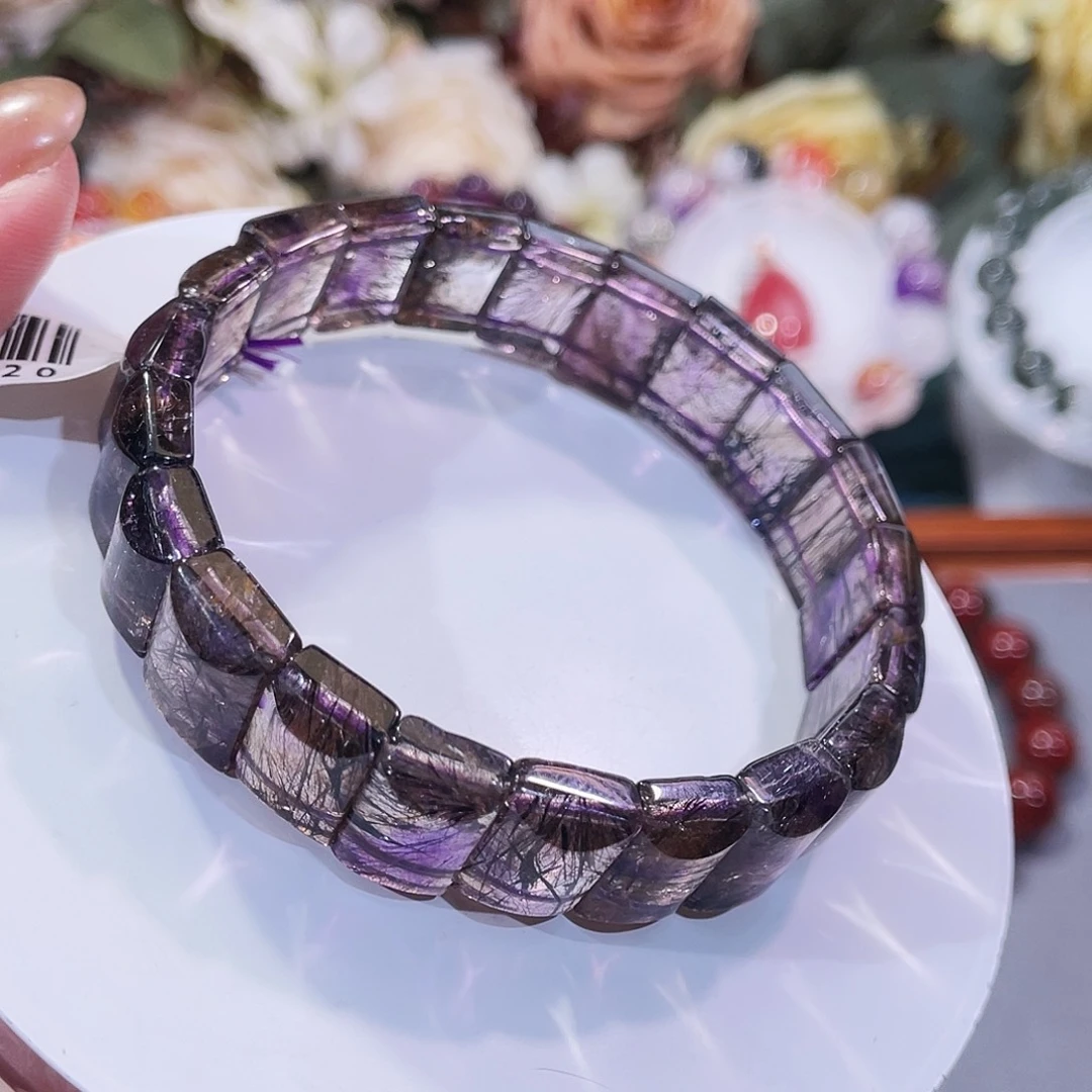 手串未镶嵌水晶、共生色、紫发超七手排