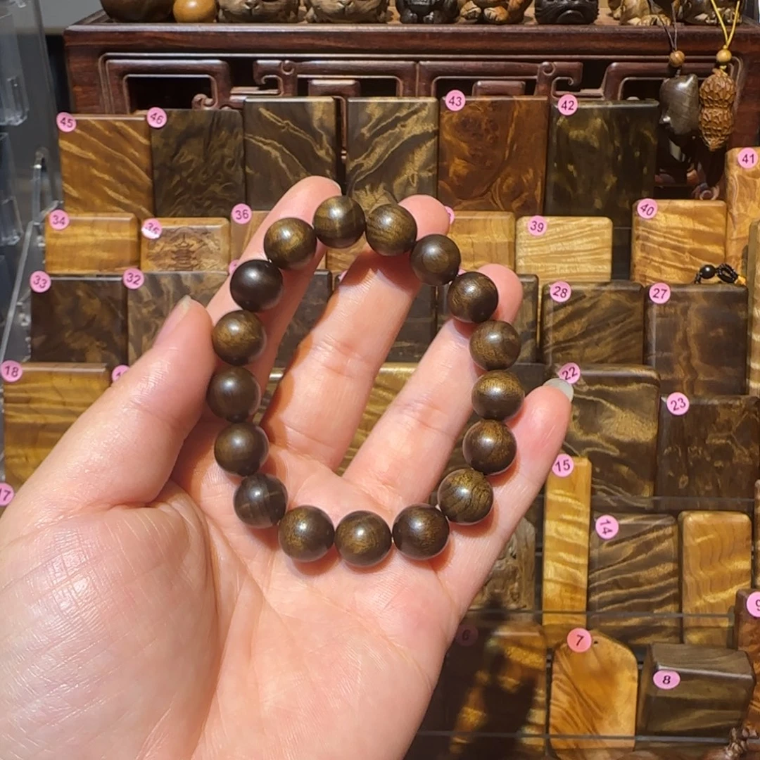 楠木（金丝楠）手串/手链金丝楠木小叶桢楠乌木1.2手串