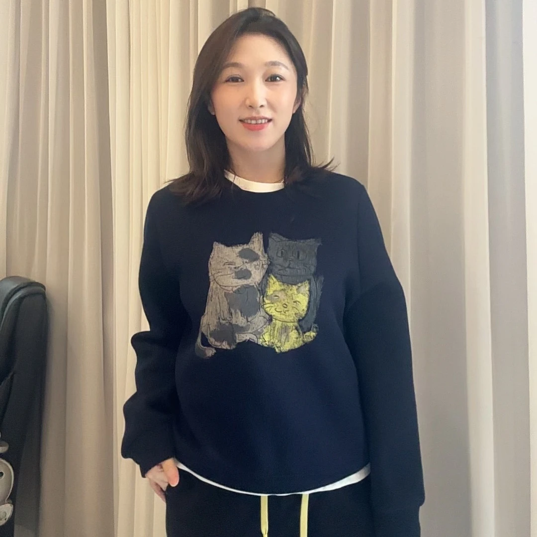 【美姐说】小猫咪圆领卫衣79806