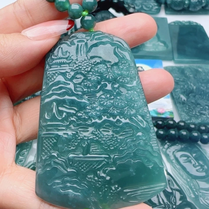 翡翠未镶嵌颈饰多样性发货天然A货翡翠