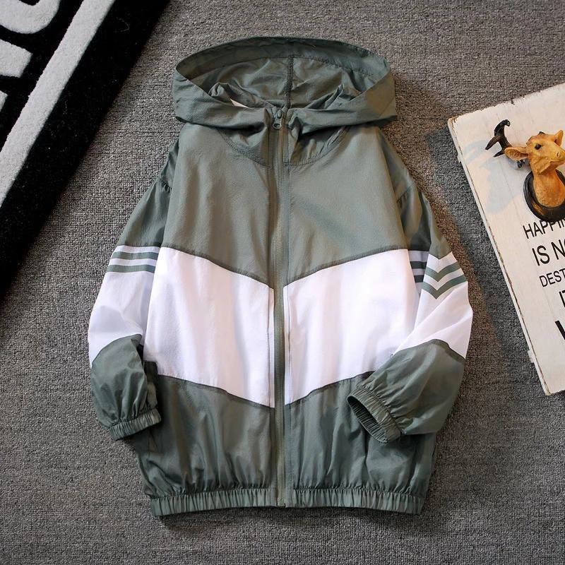 （超薄防晒）男童夏季防晒服外套2025新款中大童薄款连帽洋气防晒衣