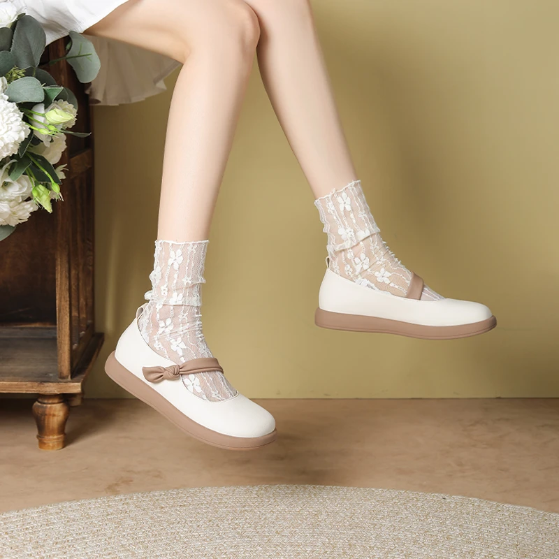 法式玛丽珍女鞋秋季新款复古小皮鞋女晚晚鞋浅口平底单鞋