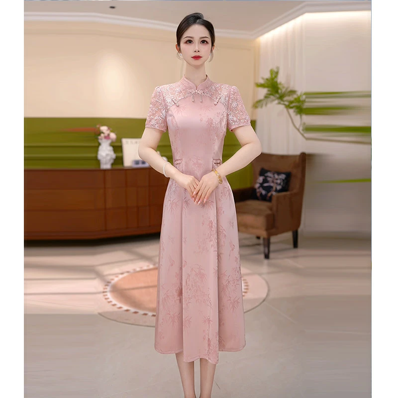 JG-25340新款2025年夏季时尚气质优雅显瘦连衣裙 M-4XL
