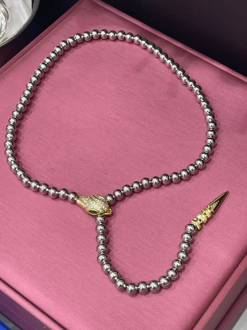 铜合金项链 Dlzea新款蛇形设计款字母手链