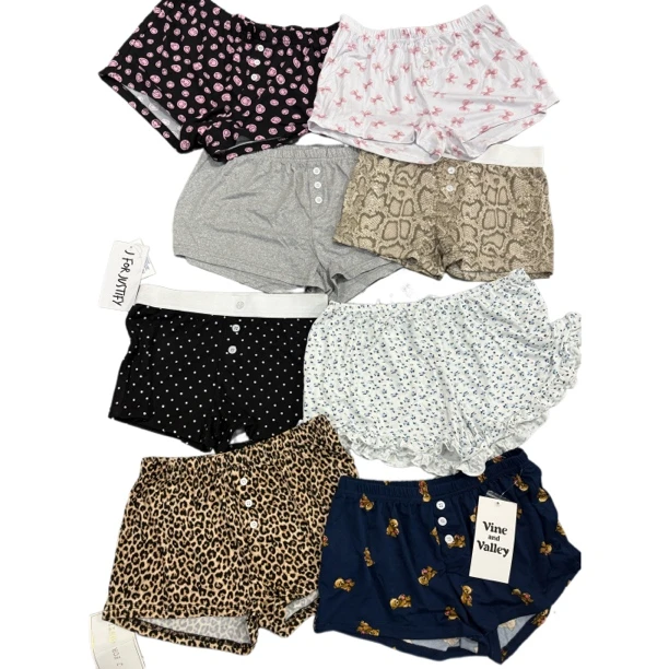 热裤薄款夏季中腰印花辣妹短裤