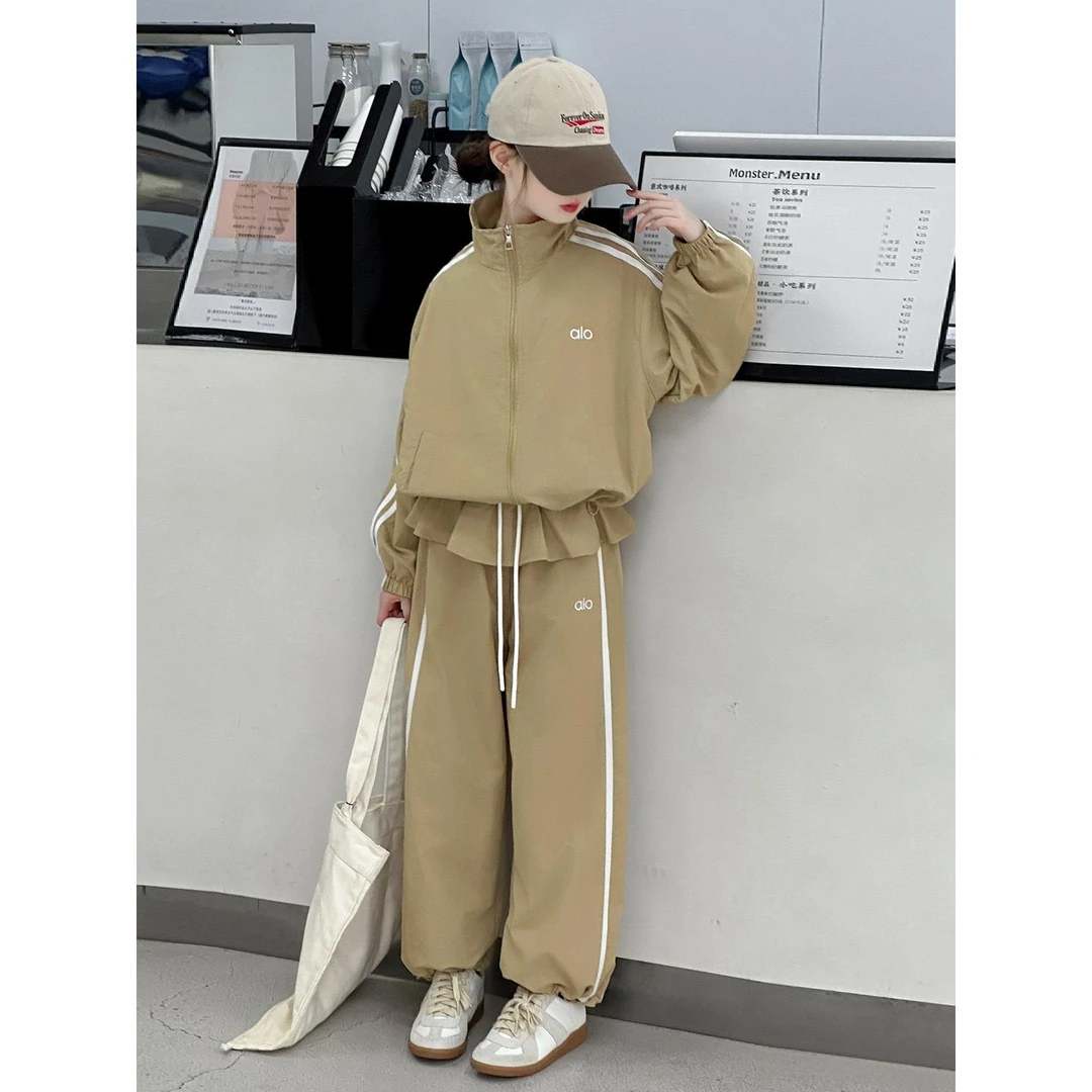 女童秋季休闲运动套装女2025新款女大童初中生春秋款儿童时髦秋装