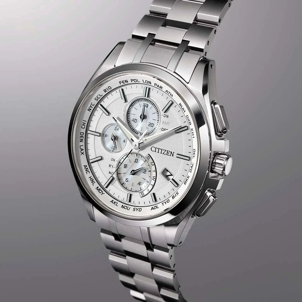 Citizen/西铁城(日本直邮)光动能电波蓝宝石舒博钛男表AT8040-57A