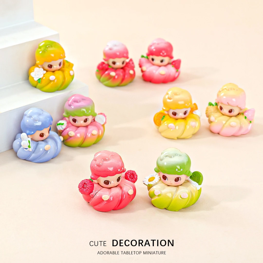（九宫格 对对碰 ）水果甜品迪莫萌粒创意树脂DIY饰品摆件