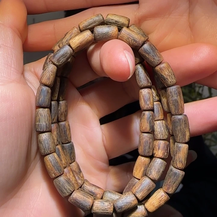 沉香手串海南老白棋链子18克+